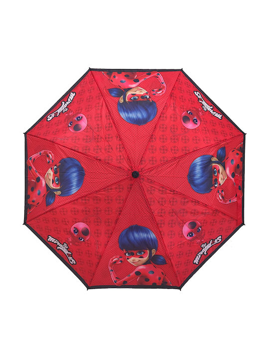 Gift-Me Umbrelă pentru copii pliabilă roșie cu diametrul de 92cm.