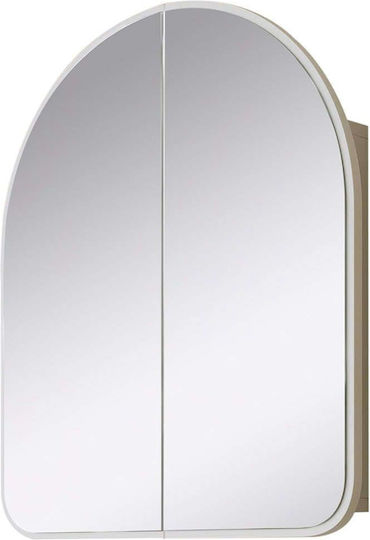 Hanah Home Καθρέπτης από Μοριοσανίδα με Ντουλάπι 60x12cm Λευκός