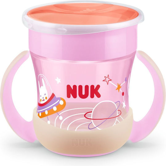 Nuk Παιδικό Ποτηράκι Mini Magic από Πλαστικό Ροζ 160ml για 6m+