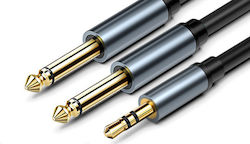 Hosa 2x 6.3mm male - 3.5mm male 3m