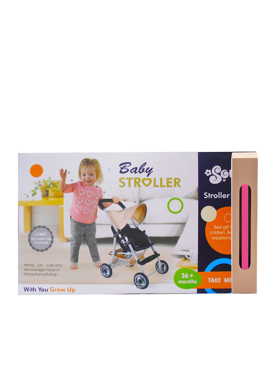 Gute Qualität Metall Puppen Kinderwagen mit Windel Zelt, Stauraum und Traktion Räder und Geschenk Kerze