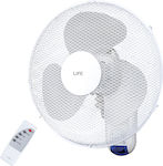 Life Notias Ventilator de Perete 45W Diametru 40cm cu Telecomandă