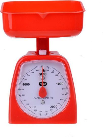 Αναλογική Ζυγαριά Κουζίνας έως 0.5kg Κόκκινη