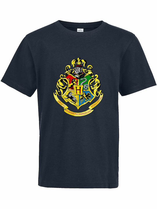 Kinder-T-Shirt French Navy Hogwarts School Crest, Harry Potter