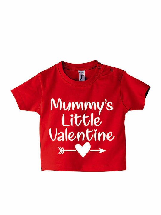 Kids T-shirt Red Mummy's Little Valentine