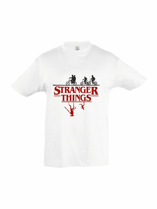 Παιδικό T-shirt White Stranger Things, Upside Down