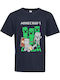 Παιδικό T-shirt French Navy Minecraft Battle