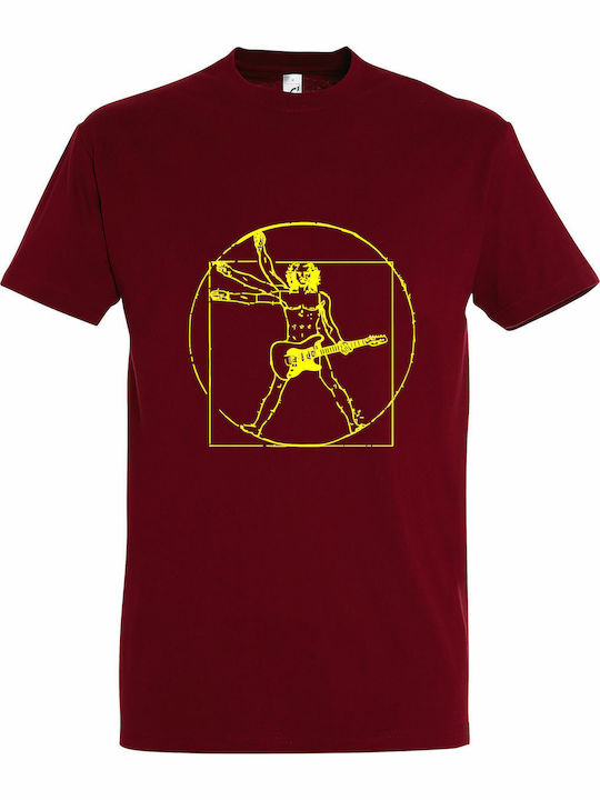 T-shirt Unisex "leonardo Da Vinci Rock Man", Da...