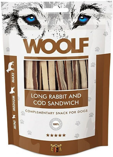 Woolf Woolf Long Λιχουδιά Σκύλου με Μπακαλιάρο 100gr