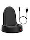 Edman Smartwatch Charging Dock For Samsung Galaxy Gear S3 Classic / S2 / Frontier / Gear Sport R600 Smartwach, Magnetic Holder, Watch Charger, Black