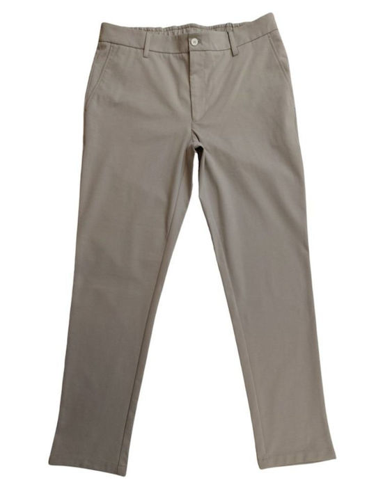 Pantaloni Bej cu Talie Elastică Guy Laroche Gld...