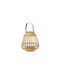 Kaemingk Wooden Lantern Beige 18x18x19cm
