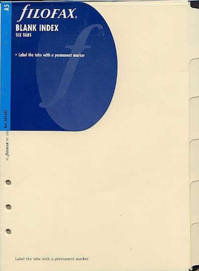Filofax Kunststofftrenner für Dokumente A5 mit Löchern