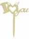 Διακοσμητικο Τουρτας Πλεξιγκλας I Love You 12χ14cm (χρυσο)