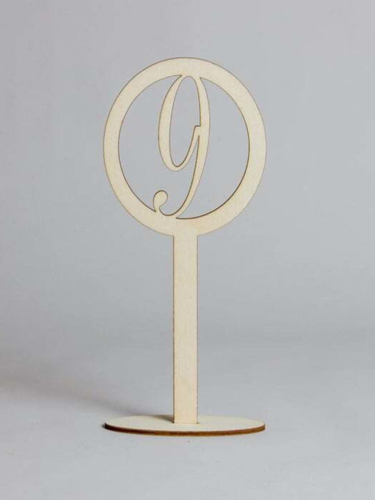 Table number Wooden 23cm (nine)