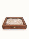 Korres Craft Tabletop Rectangle Wedding Crown Case Wooden Ecru 26.5x33cm
