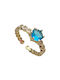 Kupferring Bo1312 - Gold/blau