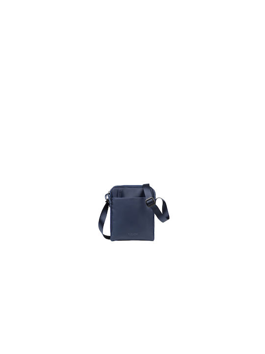 Tucano Urbano Fabric Shoulder / Crossbody Bag with Zipper & Adjustable Strap Blue 17x5x23cm