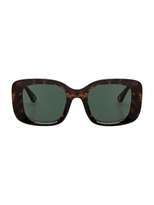 Sonnenbrillen mit Braun Schildkröte Rahmen und Grün Linse 01-7744-Tartarooga-Olive