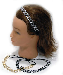 Metallic Chain Chain Crown mit Reifen in 3 Farb...