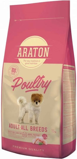 Araton 15kg Dry Food for Adult Dogs with Poultry