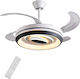 Life Eternity Deckenventilator 108cm Mit Leuchte Transparent / Weiß