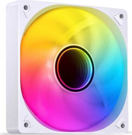 Jonsbo SL-120WR Case Fan 120mm 1500rpm with RGB Lighting and 4-Pin PWM Connection White