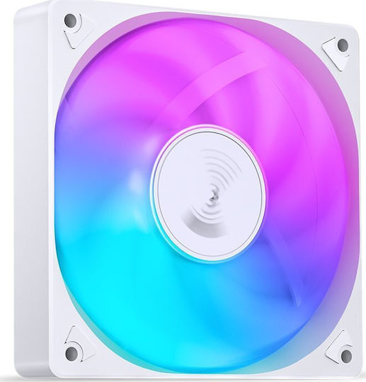 Jonsbo SL-120CW Case Fan 120mm (1500rpm) With RGB Lighting And 3-Pin Connection White