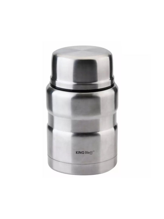 KING Hoff Δοχείο Φαγητού Inox Θερμός Ασημί 500ml