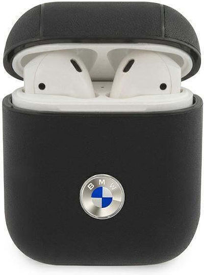BMW Logo Θήκη Δερμάτινη / Πλαστική σε Γκρι χρώμα για Apple AirPods