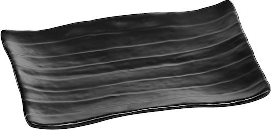 XM-Casa Servierplatte Rechteckig Kunststoff Schwarz 27x19cm 1Stück
