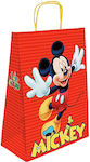 Justnote Hârtie Geantă pentru Cadou cu Tema "Mickey" Roșie 32x10x24cm. 25buc