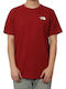 The North Face Men's Short Sleeve T-shirt Bordeaux