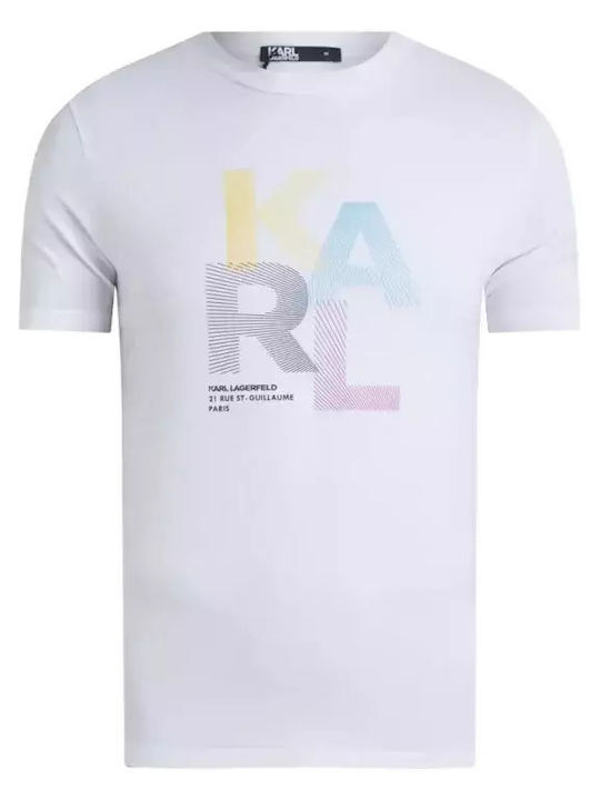 Karl Lagerfeld Herren Shirt Kurzarm WHITE