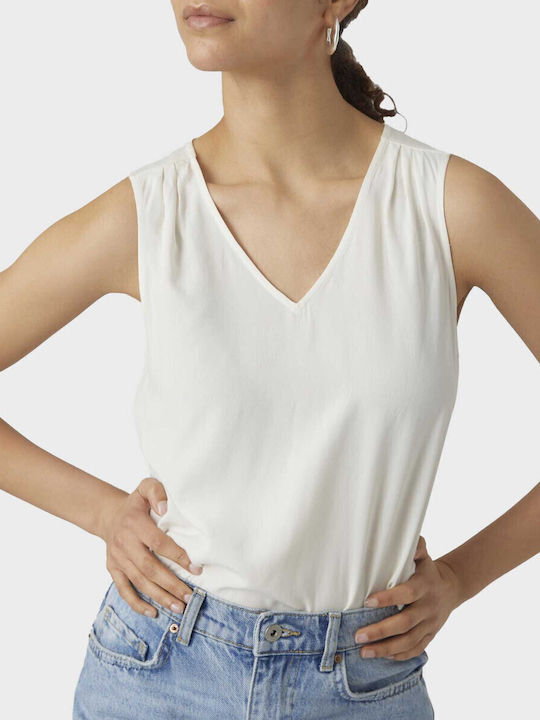 Vero Moda Γυναικεία Μπλούζα Αμάνικη με V Λαιμόκ...