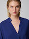 Bill Cost Women's Blouse with 3/4 Sleeve Blue
