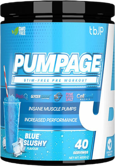 tbJp Pumpage Supplement Pre Workout 400gr Blue Slushie