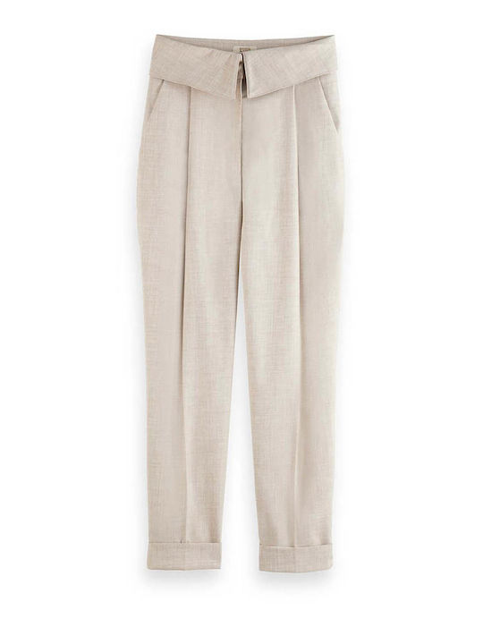 Scotch & Soda Lilly Γυναικείο Ψηλόμεσο Υφασμάτινο Παντελόνι Μπεζ Scotch & Soda Lilly Γυναικείο Ψηλόμεσο Υφασμάτινο Παντελόνι Μπεζ