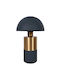 Freebox Metal Table Lamp for Socket E27 with Blue Shade and Gold Base