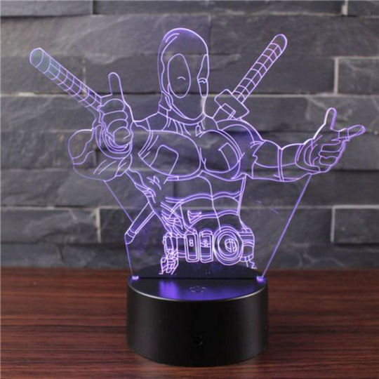 Deadpool Dekorative Lampe 3D-Illusion