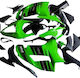 Set de Piese din Plastic pentru Motocicletă Verde 1buc