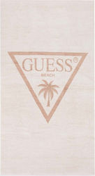 Guess Brown Cotton Beach Towel