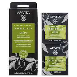 Apivita Express Beauty Scrub for Deep Exfoliation with Olive 2x8ml