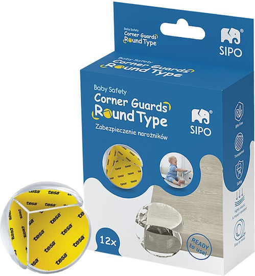 Sipo Colț de protecție cu autocolant din Plastic 12buc