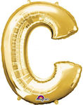 Μπαλόνι Foil Jumbo Γράμμα Χρυσό Σχήμα 63εκ.