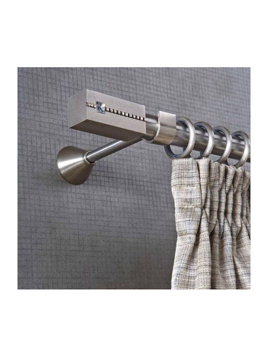 Vorhangstange Praga Strass Φ25 Inox By Aslanis Abmessungen (240cm), Eigenschaften (mit Griff (doppelt))