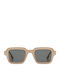 Komono Lionel Unisex Sonnenbrille mit Beige Kunststoff Gestell und Gray Linse KOM-S9855
