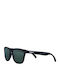 Zippo Men's Sunglasses with Black Plastic Frame and Green Lens OB202-05