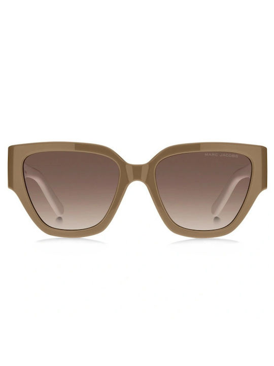 Marc Jacobs Women's Sunglasses with Beige Plastic Frame and Brown Gradient Lens MARC 724/S 10AHA