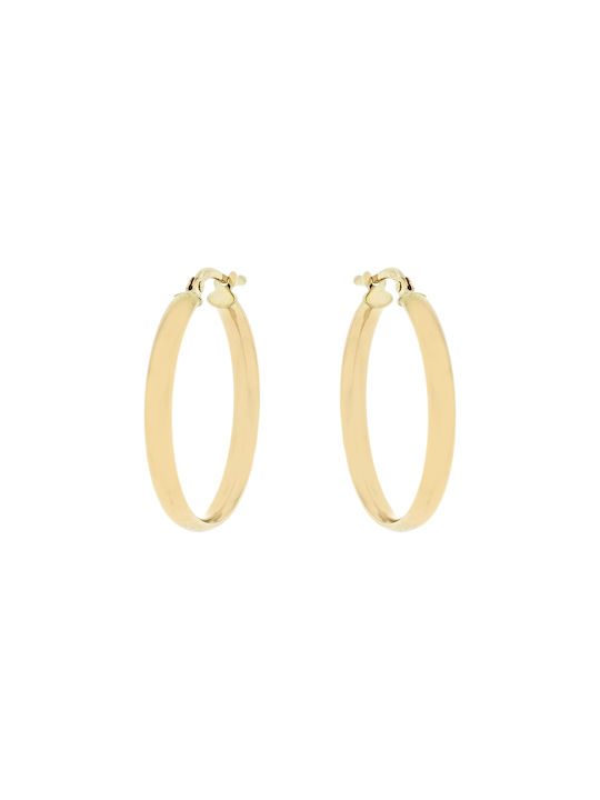 Earrings Hoops made of Gold 14K